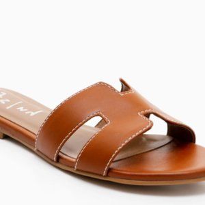 French Sole Cognac Leather Alibi Sandals